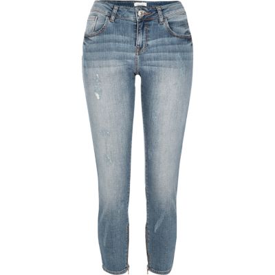 Mid blue wash Alannah relaxed skinny jeans